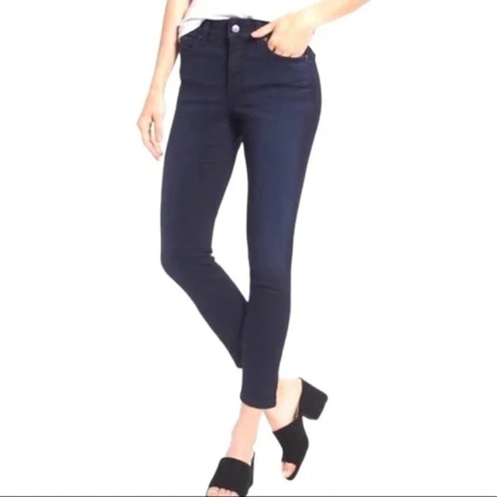 NYDJ Ami Skinny Ankle Jeans Sinclair Dark Wash Stretch Mid Rise Women 6